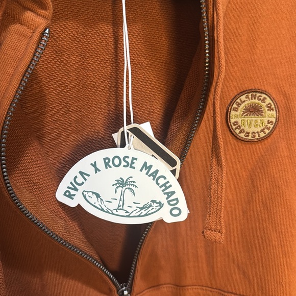RVCA x Rose Machado Court Zip-Up Hoodie for Women - Mocha - Picture 5 of 7